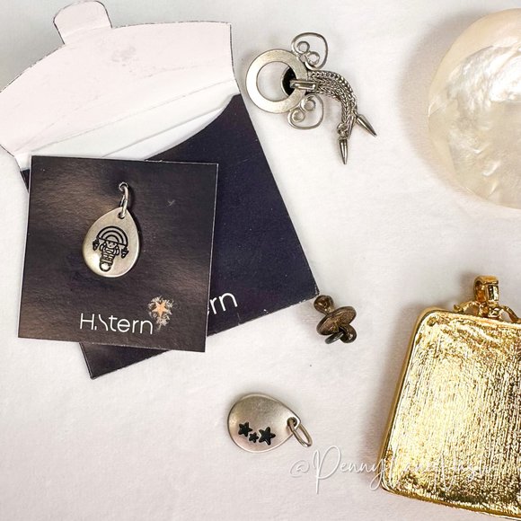 Vintage 9 Variety Charms w/ Rhinestones - Picture 5 of 6